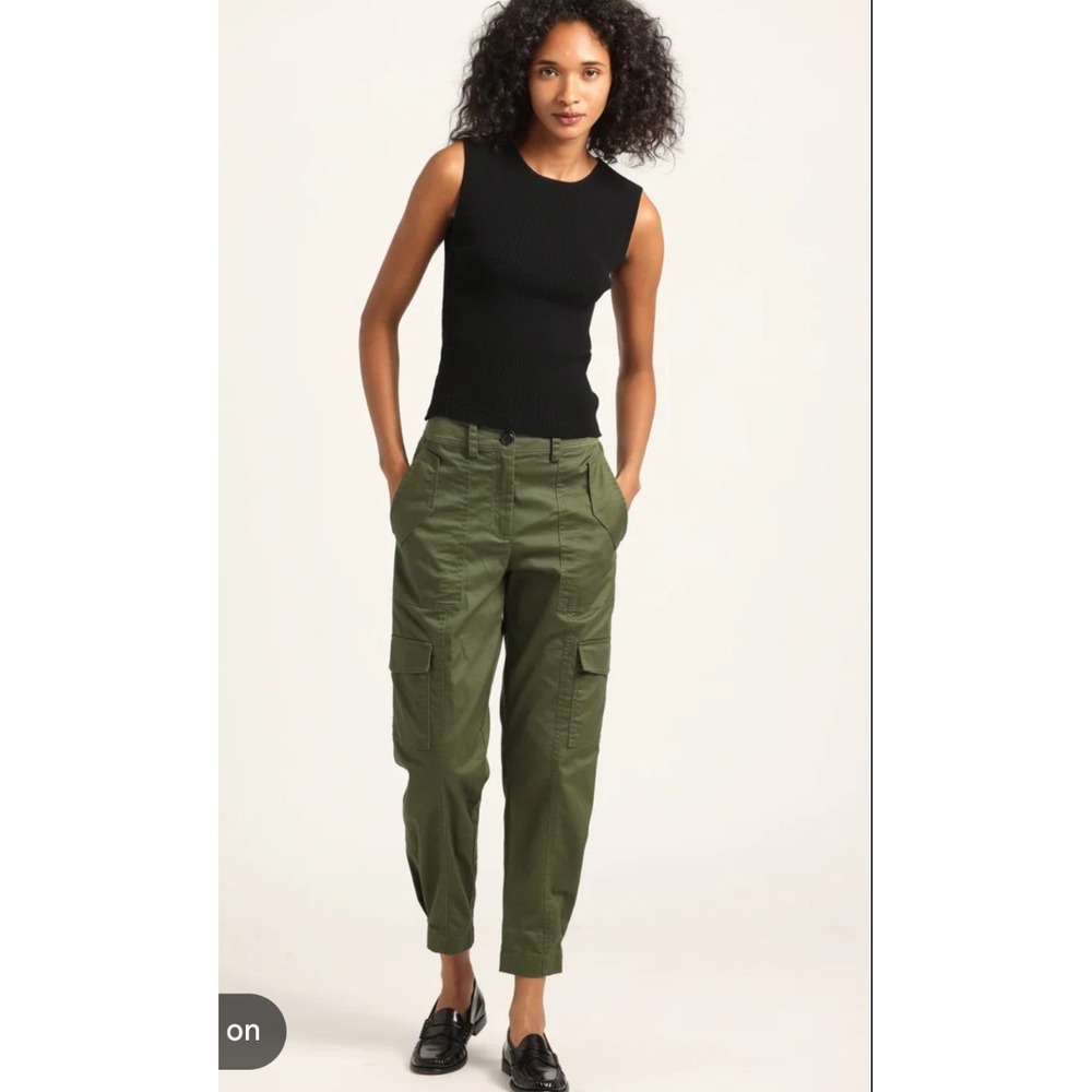 Derek Lam‎ 10 Crosby Elian Fatigue Utility Cargo Pants Olive Green Size 0